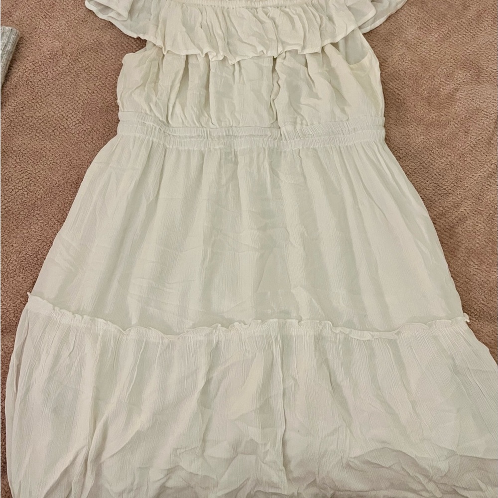 Tommy Bahama White Off-the-shoulder Women’s Summer Dress - 100% Rayon Size L